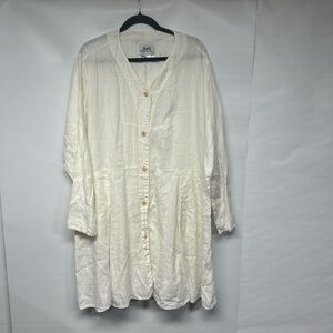 Flax Cream Linen Dress